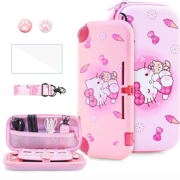 🍁(2) Hello Kitty Hardcase Nintendo Carrying Cases, NWT - Picture 1 of 11
